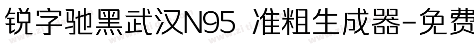 锐字驰黑武汉N95 准粗生成器字体转换